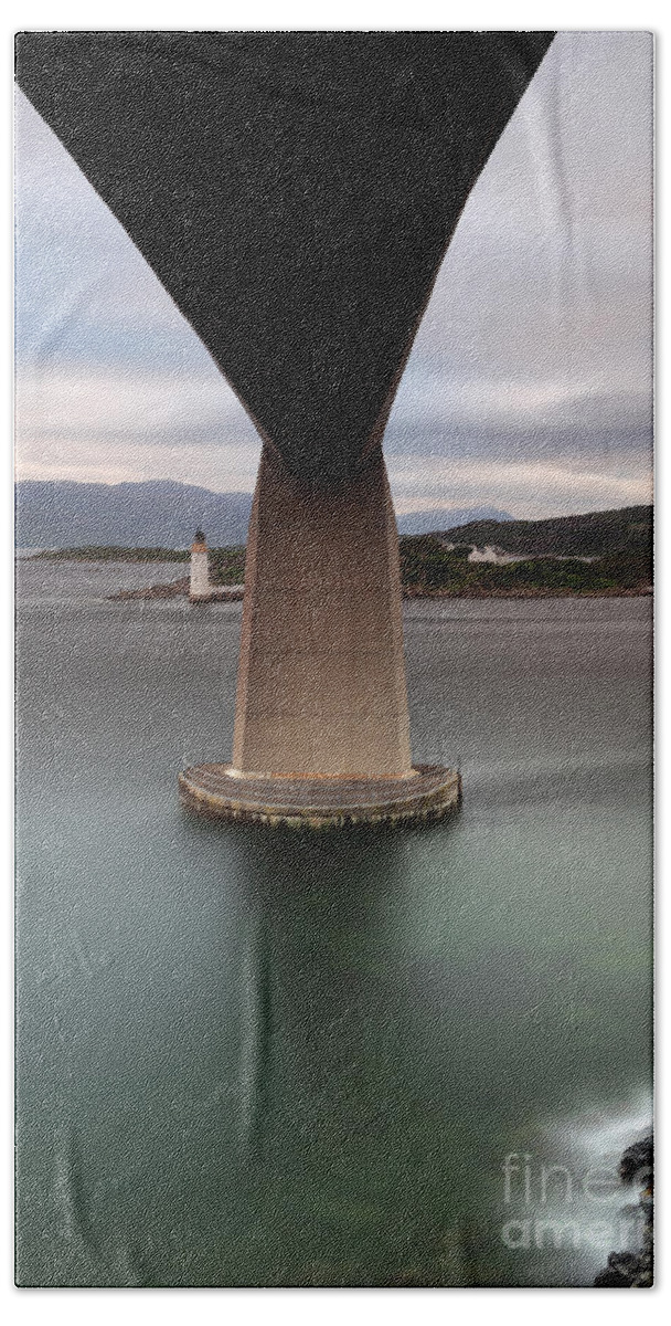 Isle Of Skye Bridge Beach Sheet featuring the photograph Skye Bridge at Sunset by Maria Gaellman