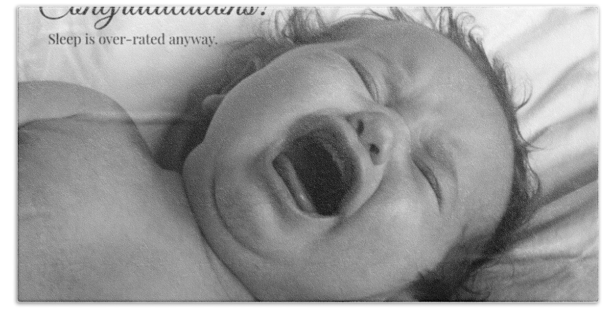 New Baby Beach Sheet featuring the photograph Sleep is Over-Rated by Valerie Reeves