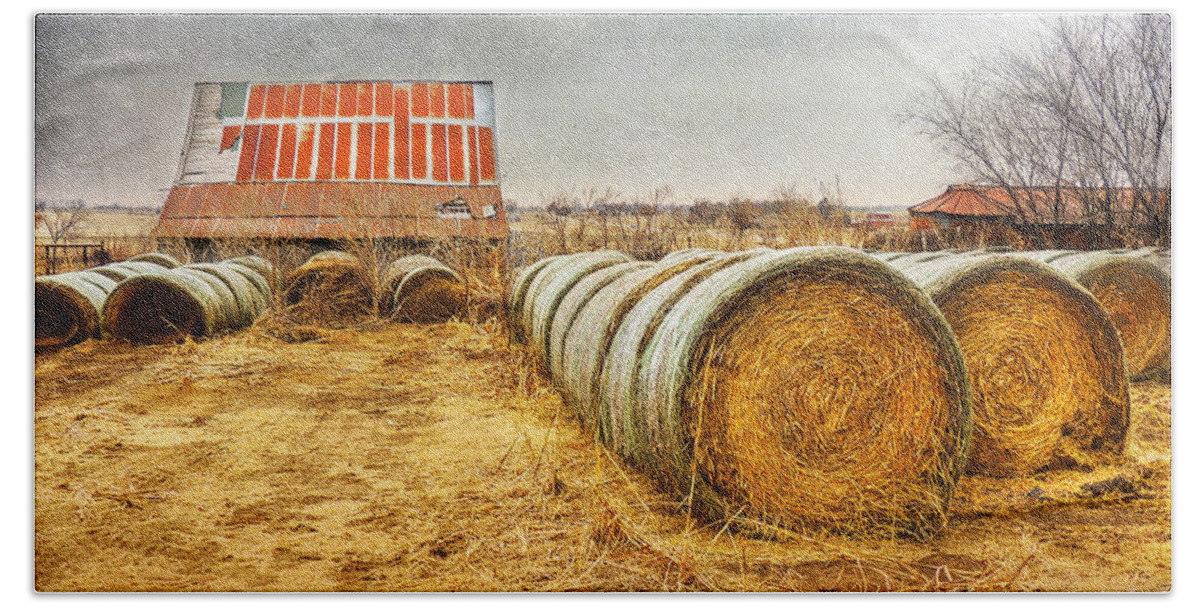 Barn Beach Sheet featuring the photograph Slumbering in the Countryside by Betty LaRue