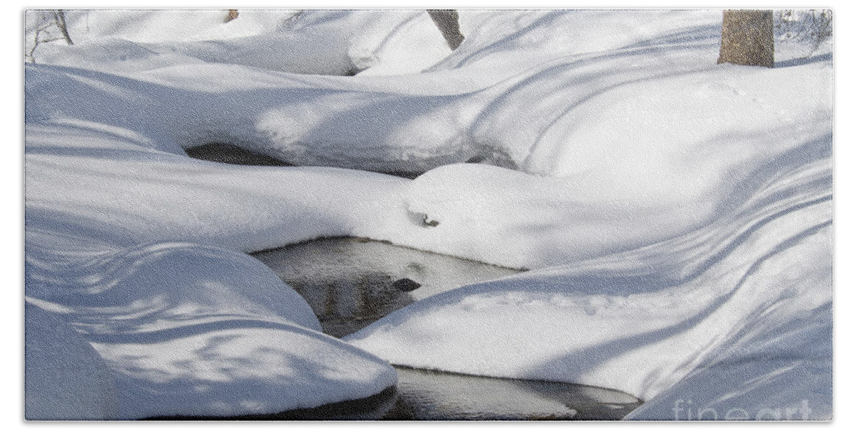 Nature Beach Towel featuring the photograph Small Creek In Winter by William H. Mullins