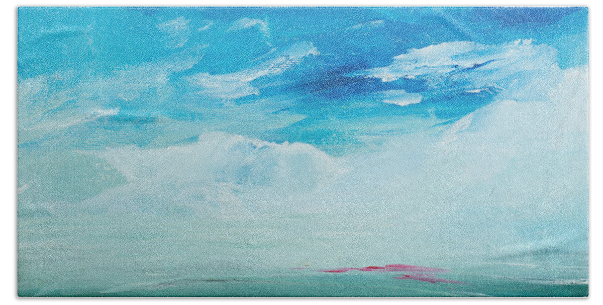 Painting Beach Towel featuring the painting Somewhere Beyond the Sea by Lee Beuther