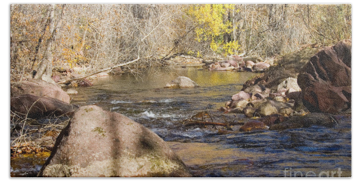 South Boulder Creek Beach Towel featuring the photograph South Boulder Creek by Steven Krull
