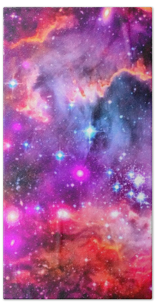 Small Magellanic Cloud Beach Sheet featuring the photograph Space image Small Magellanic Cloud SMC Galaxy by Matthias Hauser