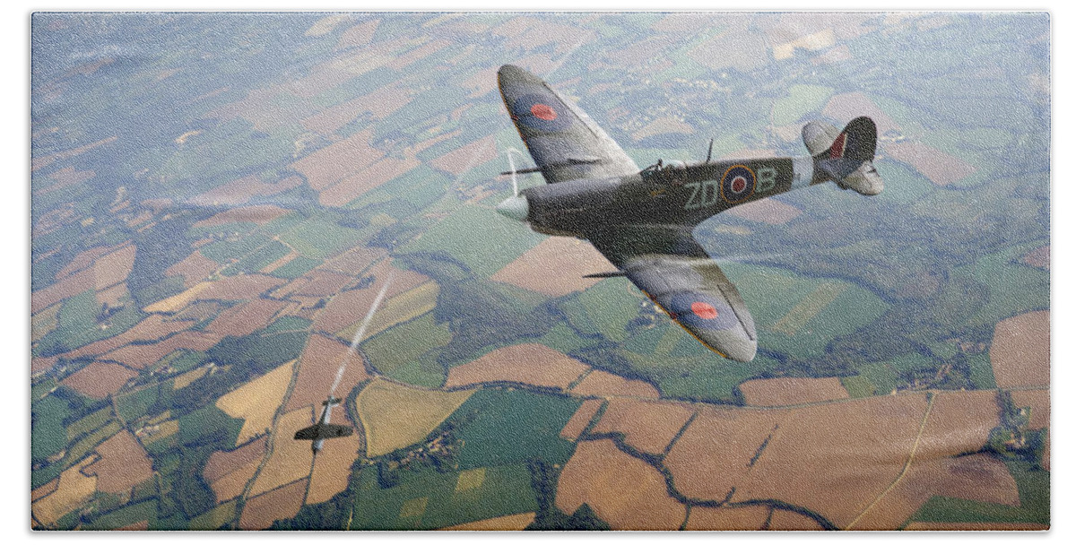 Spitfire Beach Towel featuring the photograph Spitfire victory by Gary Eason
