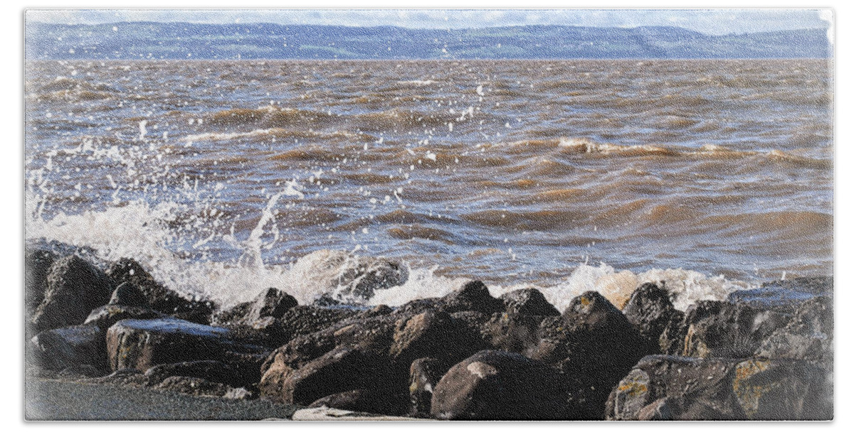 Sea Beach Towel featuring the photograph Splash by Spikey Mouse Photography