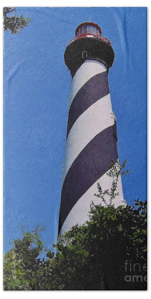 Lighthouse Beach Towel featuring the photograph St Augustine Lighthouse by D Hackett
