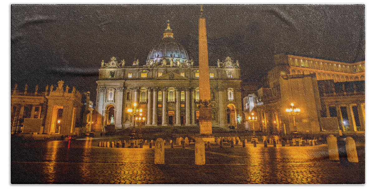 Bascilica Beach Towel featuring the photograph St Peters Bascilica by Weir Here And There
