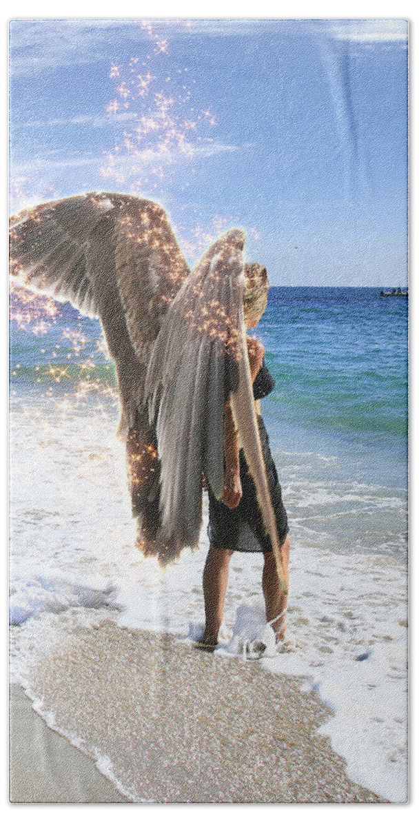 Angel Beach Sheet featuring the photograph Stand Your Ground by Acropolis De Versailles