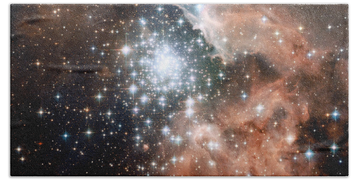Jpl Beach Towel featuring the photograph Star Cluster and Nebula by Sebastian Musial