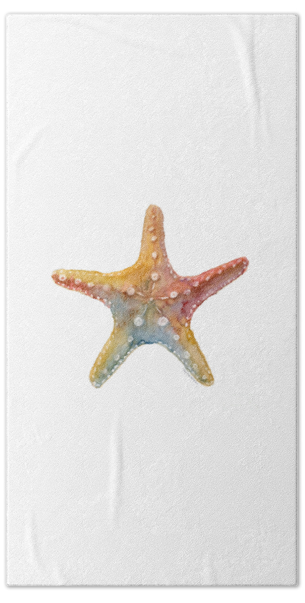 Shell Beach Towel featuring the painting Starfish by Amy Kirkpatrick