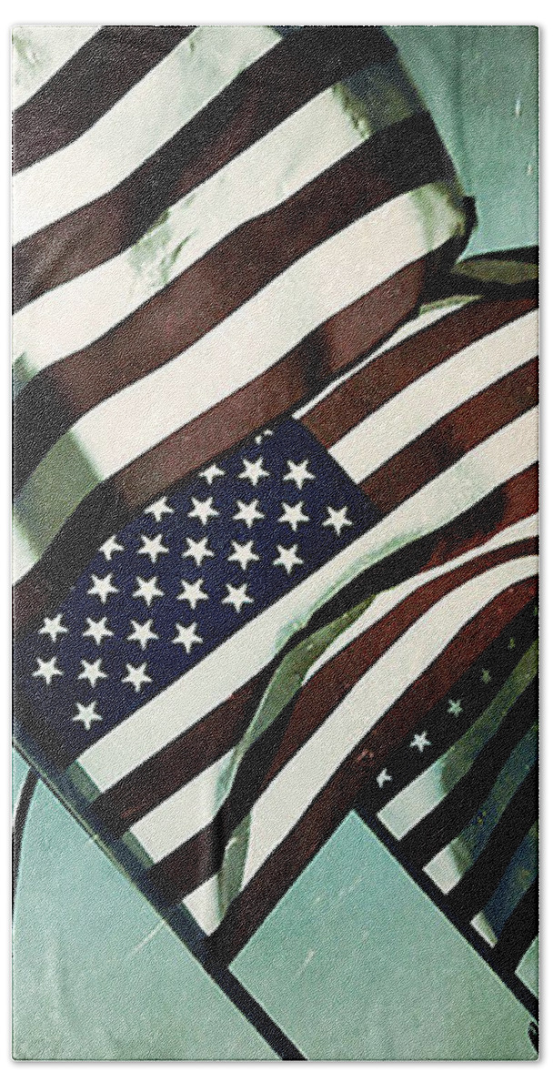 American Beach Towel featuring the photograph Stars n Stripes by Trish Mistric