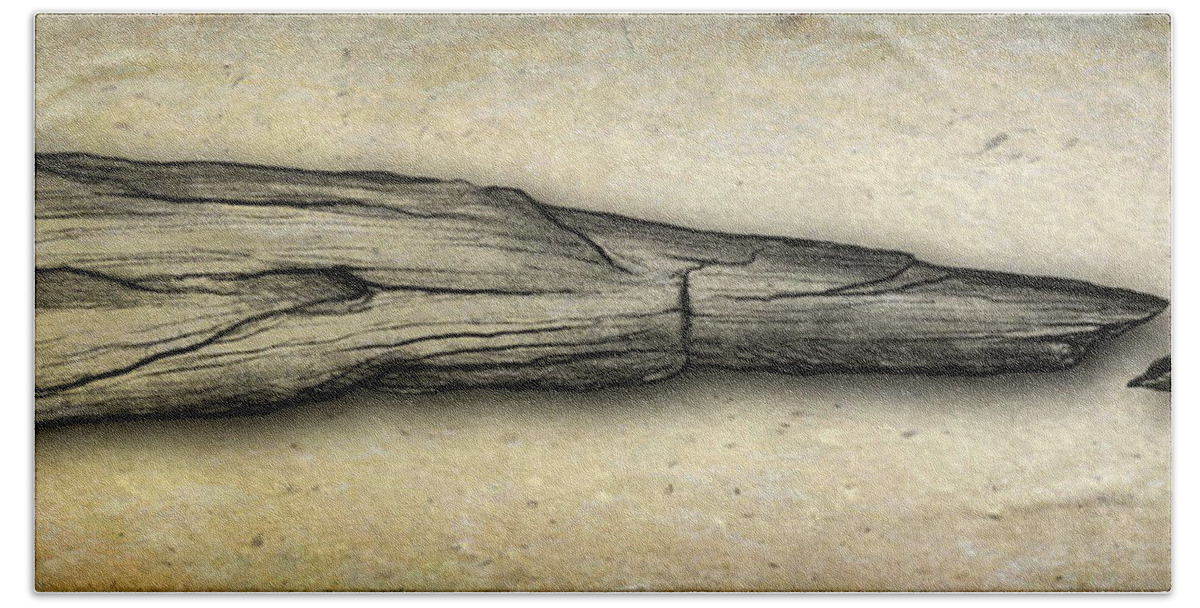 Dinosaur Beach Towel featuring the drawing Stegosaurus Tail Spike by Paul Gioacchini