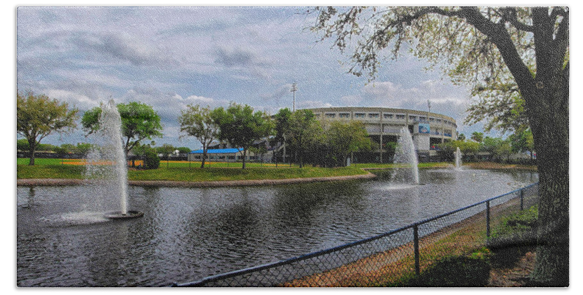 Steinbrenner Field Beach Towel featuring the photograph Steinbrenner Field Lake by C H Apperson