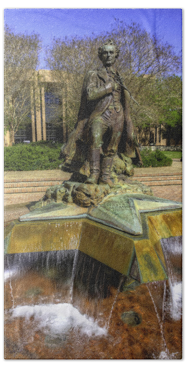Tim Beach Towel featuring the photograph Stephen F. Austin Statue by Tim Stanley