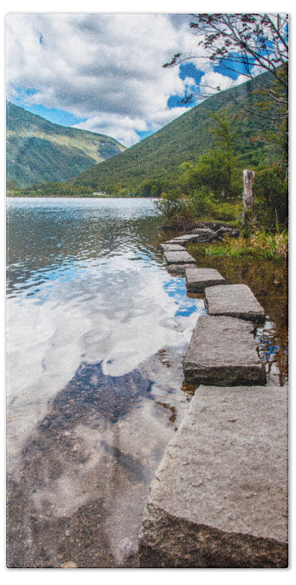 New Hampshire Beach Sheet featuring the photograph Stepping Stones by Kristopher Schoenleber