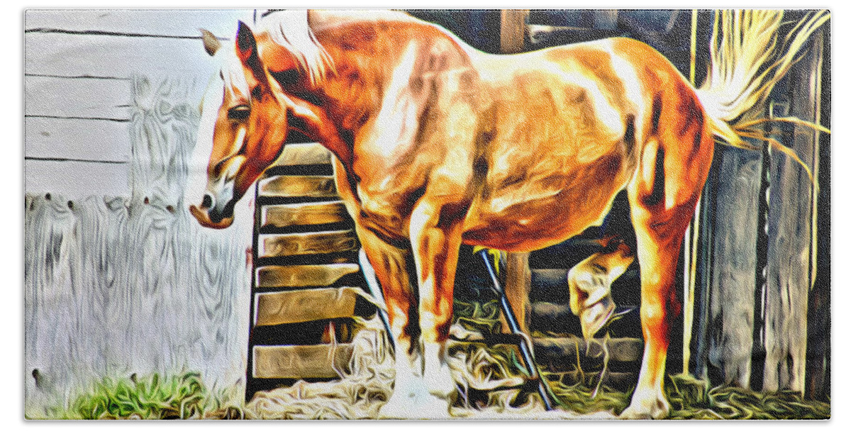 Horse Beach Towel featuring the photograph Stomp by Alice Gipson