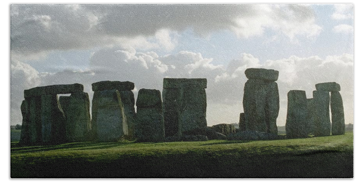 Stonehenge Druids England Beach Towel featuring the photograph Stonehenge by Susie Rieple