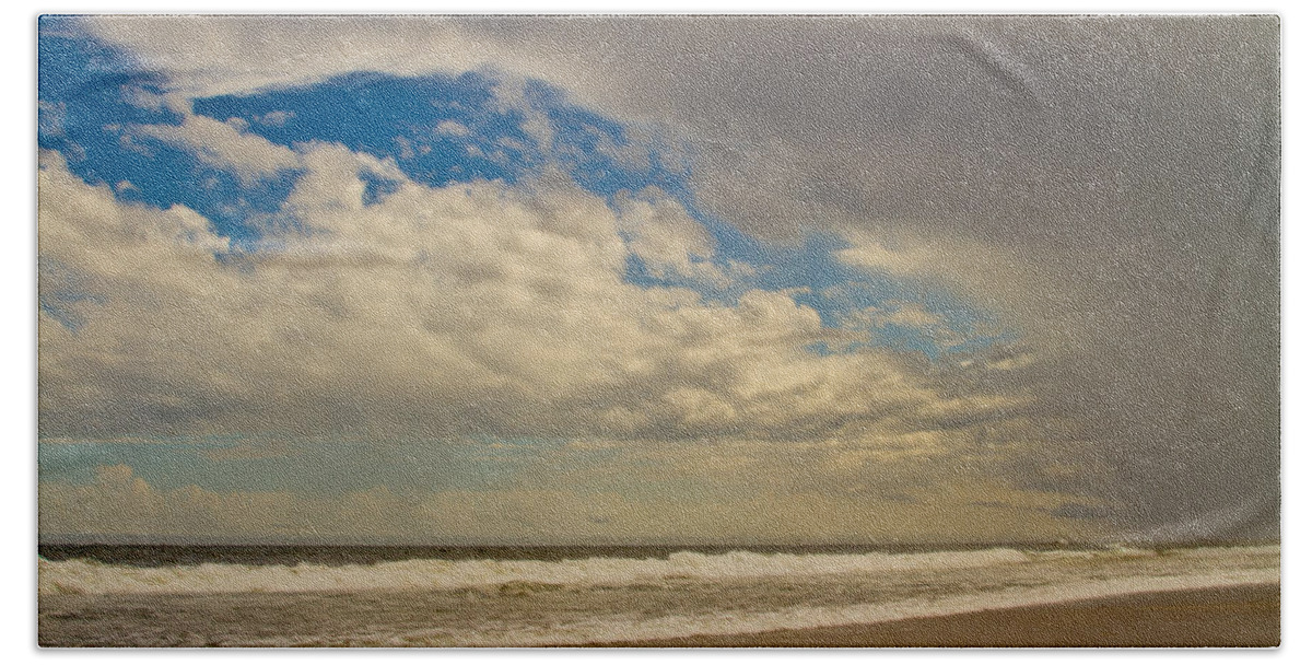 Coastal Beach Towel featuring the photograph Storm Approaching by Karol Livote
