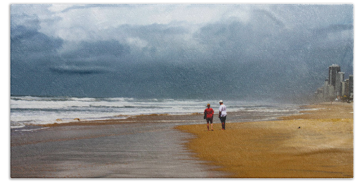 Beach Beach Towel featuring the photograph Storm Brewing by Susan Vineyard