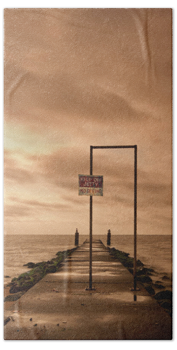 Midland Beach Towel featuring the photograph Storm Warning by Evelina Kremsdorf