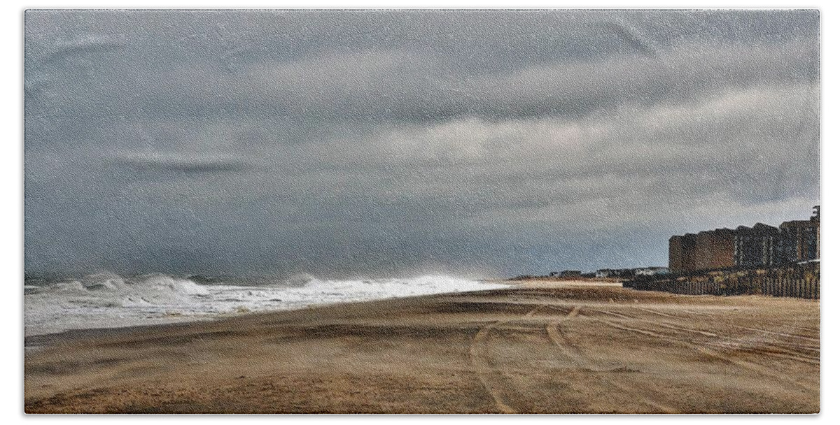 Sea Beach Towel featuring the photograph Stormy Surf - Bethany Beach - Delaware by Kim Bemis