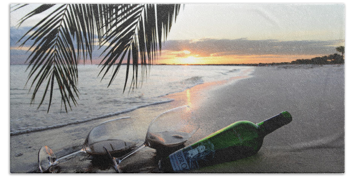 Wine Beach Towel featuring the photograph Lost in Paradise by Jon Neidert