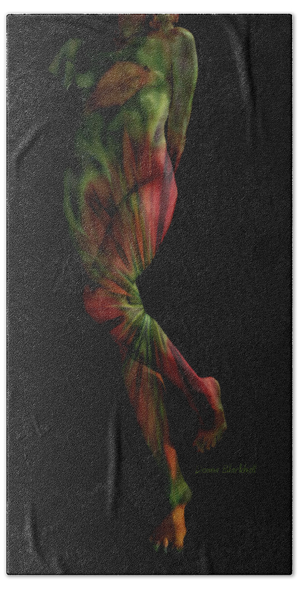 Woman Beach Towel featuring the photograph Street Artist by Donna Blackhall