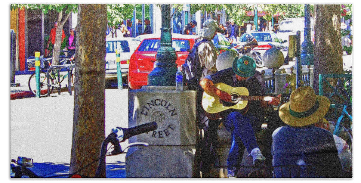 Santa Cruz Noise Ordinance Beach Sheet featuring the photograph Street Ordinance Blues by Joseph Coulombe
