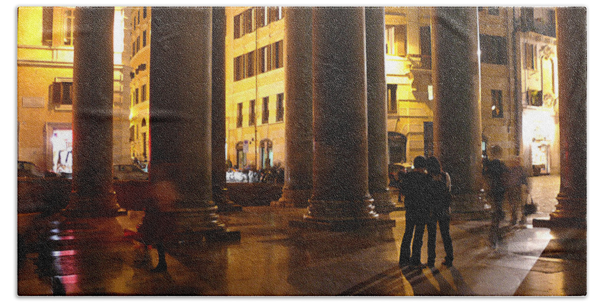 Evening Beach Towel featuring the photograph Summer Evening In Rome by Evelyn Tambour