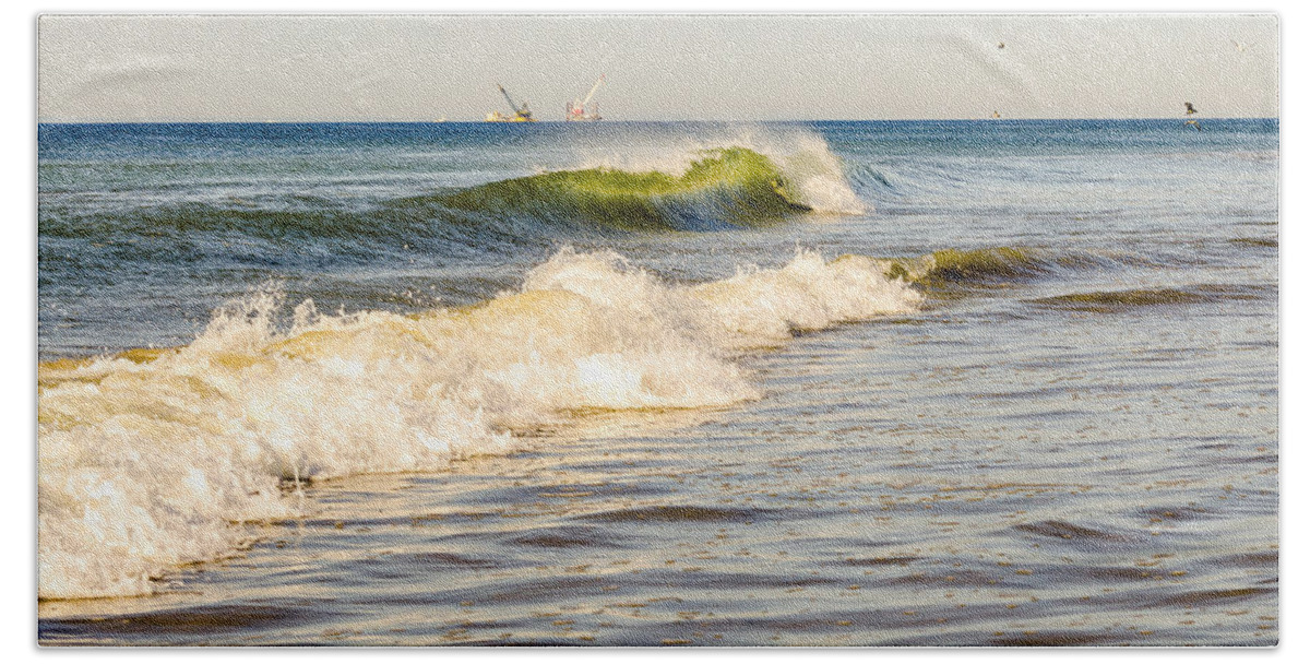 Ocean Beach Towel featuring the photograph Summer Ocean Scene 1 by Maureen E Ritter