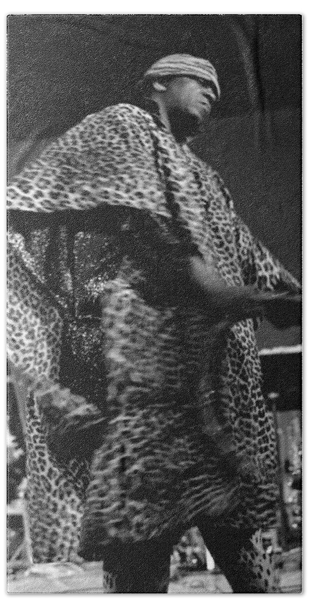 Sun Ra Arkestra At Freeborn Hall Beach Towel featuring the photograph Sun Ra 1968 by Lee Santa