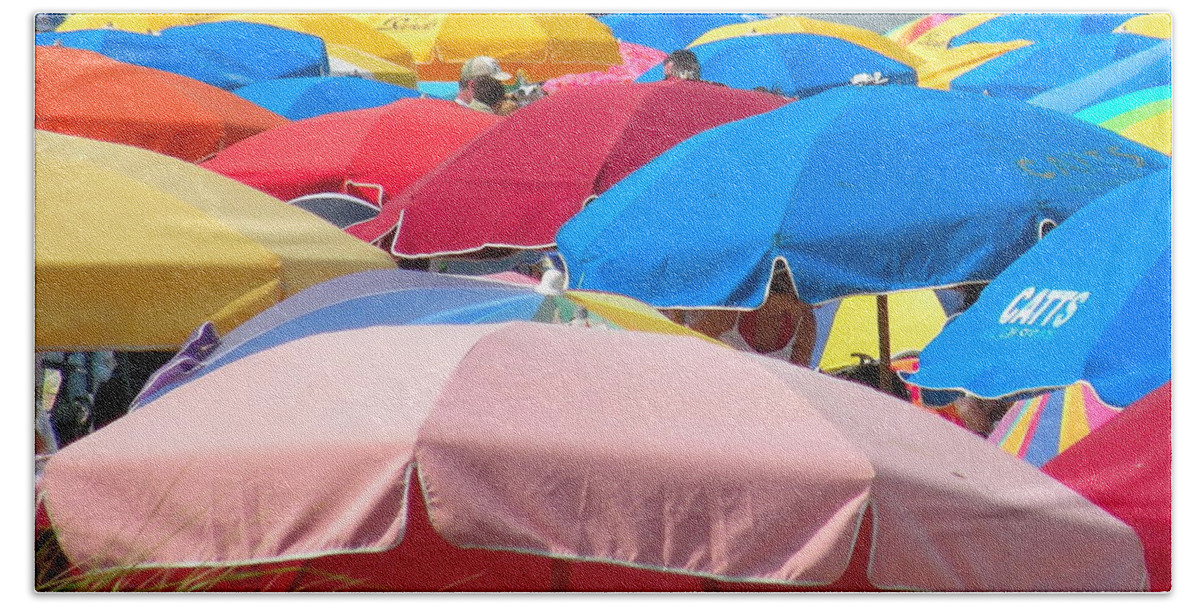 Beach Beach Towel featuring the photograph Sunbrellas by Kim Bemis