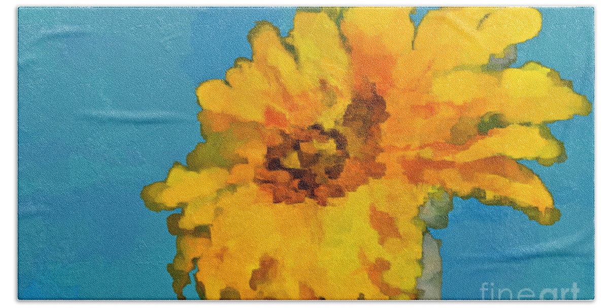 Sunflower Beach Towel featuring the photograph Sunflower Illusion by Gwyn Newcombe