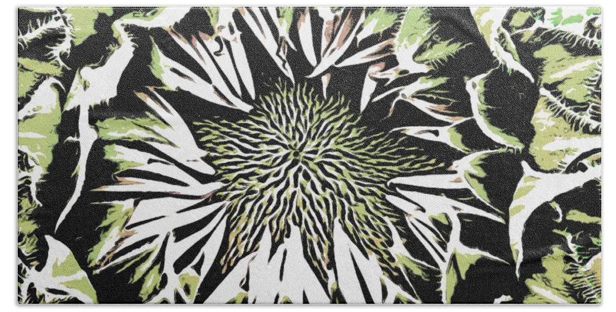 Sunflower Beach Sheet featuring the digital art Sunflower1 by Dragica Micki Fortuna