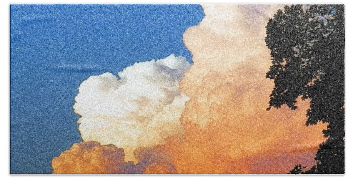 Sunkissed Beach Sheet featuring the photograph Sunkissed Storm Cloud by Sharon Woerner
