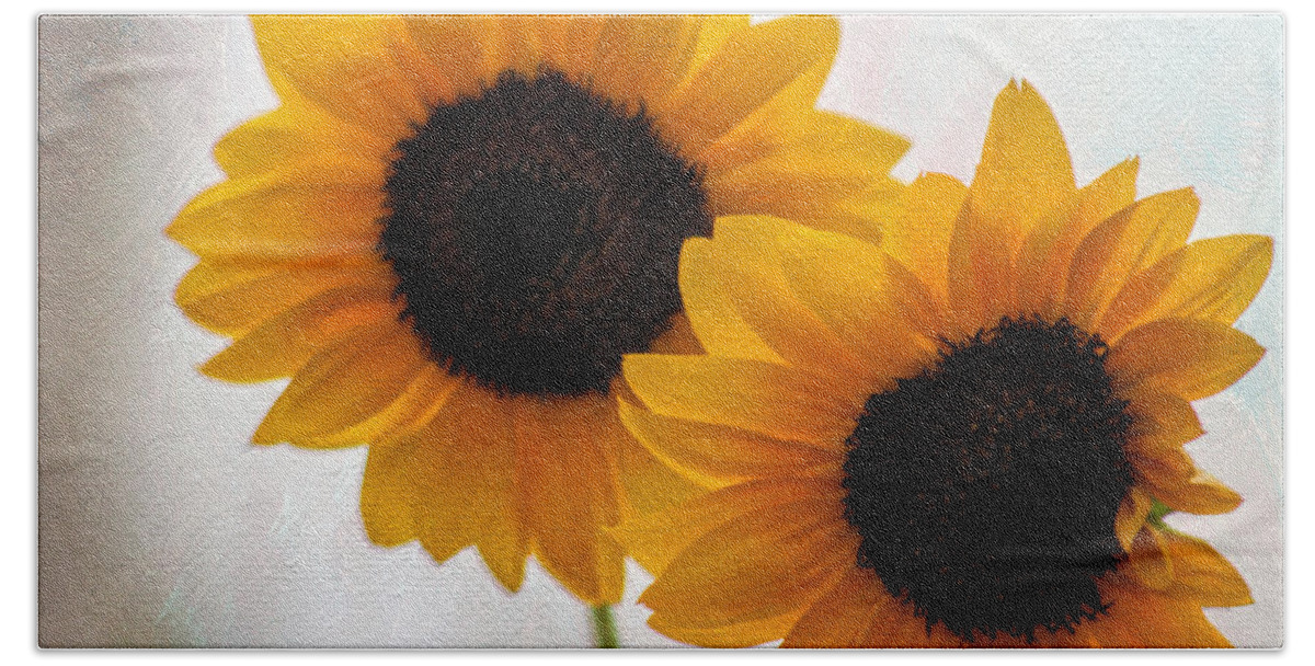 Flower Beach Towel featuring the photograph Sunny flower on a rainy day by Tammy Espino