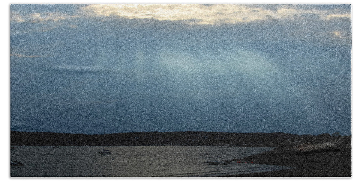 Niles Beach Towel featuring the photograph Sunrays over Niles beach by Toby McGuire