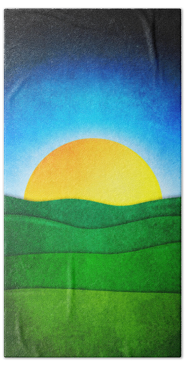 Sunrise Beach Towel featuring the digital art Sunrise In The Valley by Phil Perkins