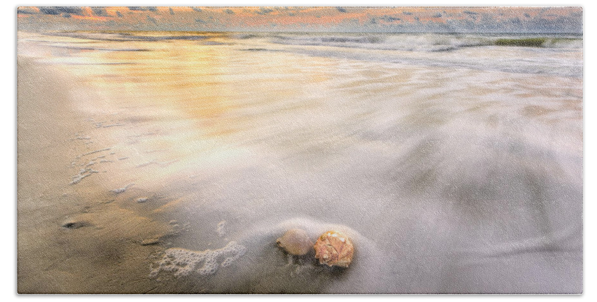 Atlantic Ocean Beach Sheet featuring the photograph Sunrise on Hilton Head Island by Peter Lakomy