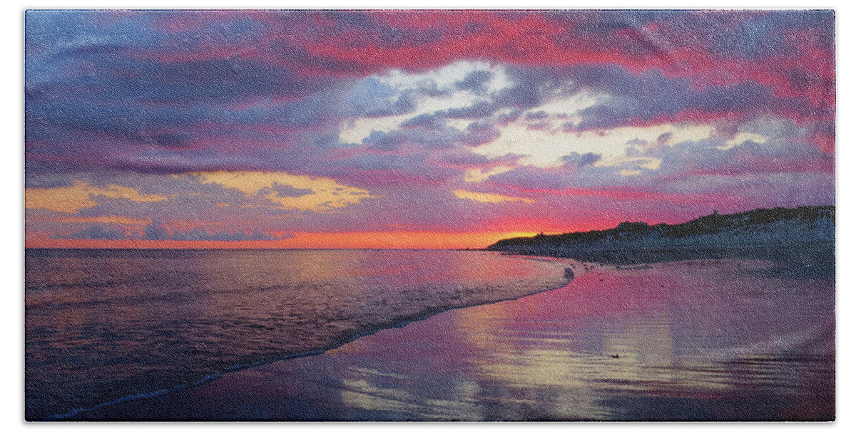 Cape Cod Beach Towel featuring the photograph Sunrise Sizzle by Dianne Cowen Cape Cod Photography