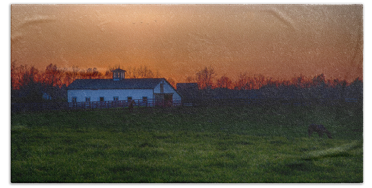 Animal Beach Towel featuring the photograph Walmac Farm KY by Jack R Perry