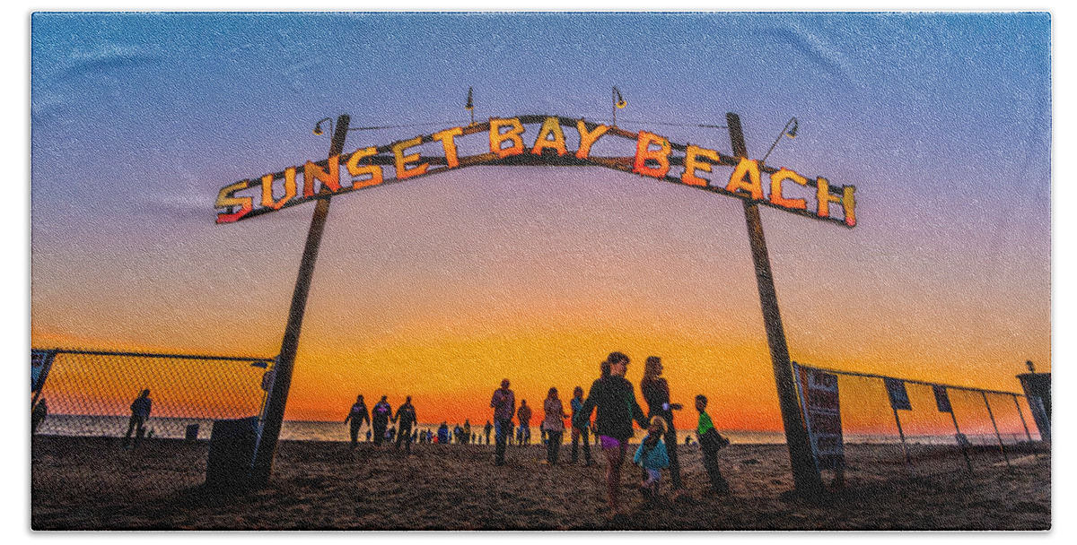 Sunset Bay Beach Towel featuring the photograph Sunset Bay Beach by John Angelo Lattanzio