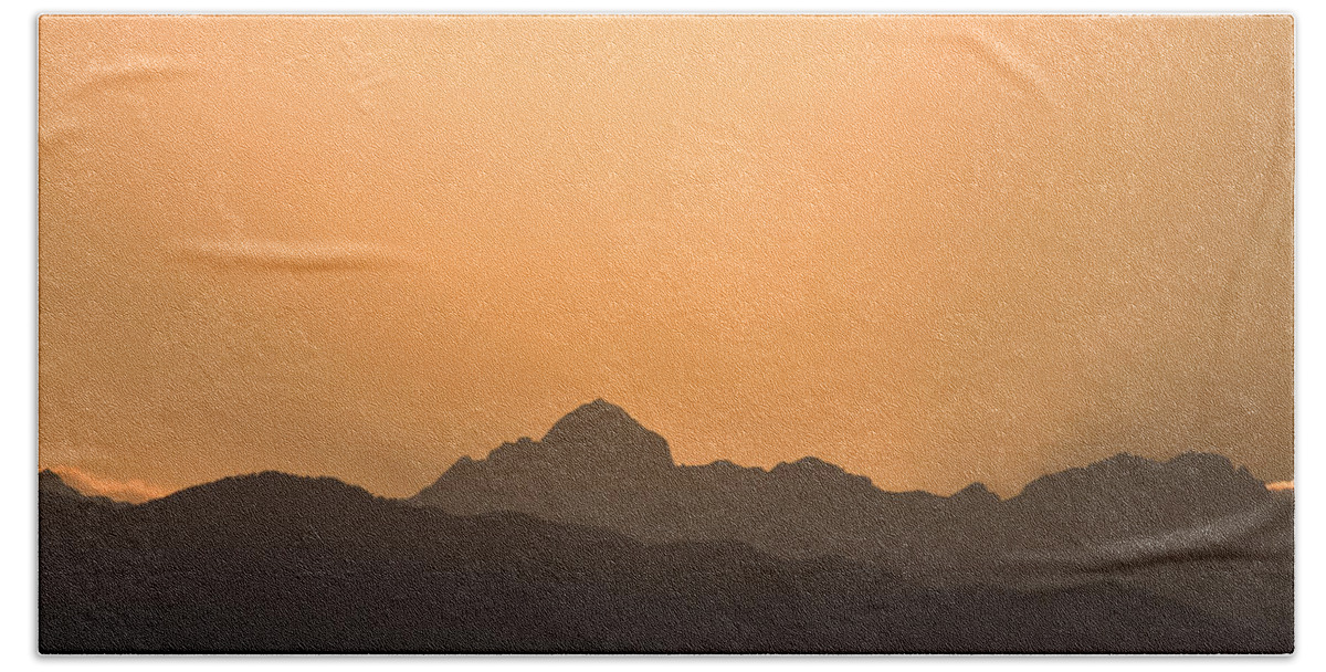 Sunset Beach Sheet featuring the photograph Sunset behind the Julian Alps by Ian Middleton