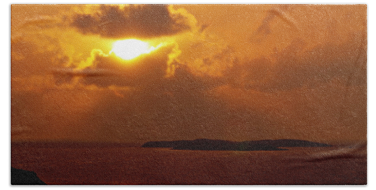 Fine Art Photography Beach Towel featuring the photograph Sunset from the Dolphin Watch Cottage by Patricia Griffin Brett