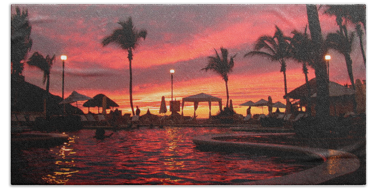 Paradise Beach Sheet featuring the photograph Sunset In Paradise by Shane Bechler