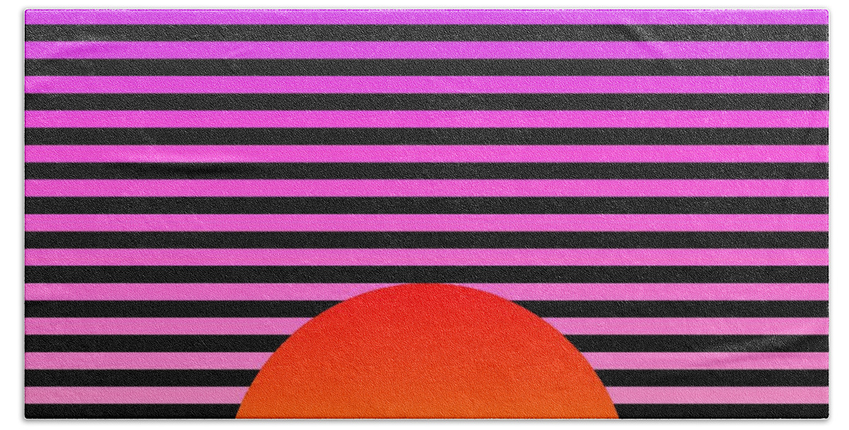 Sunset Beach Towel featuring the digital art Sunset by Lyle Hatch