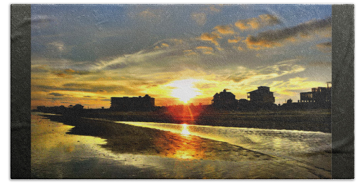 Sunset Beach Towel featuring the photograph Sunset by Savannah Gibbs