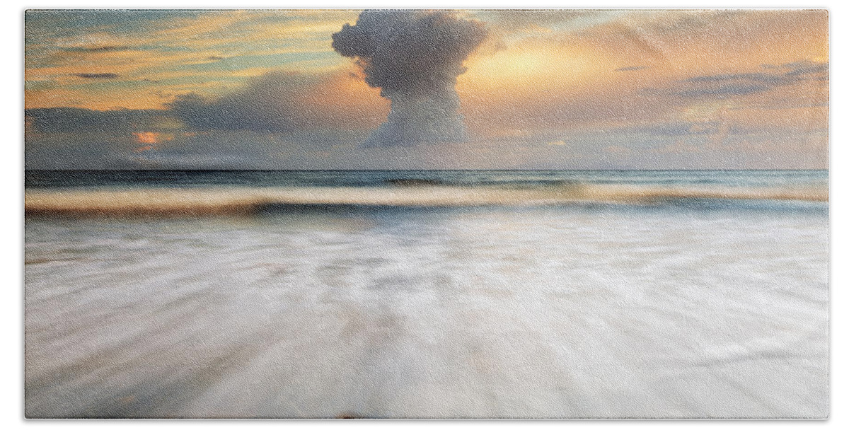 Sunset Beach Towel featuring the photograph Sunset Talisker bay by Grant Glendinning