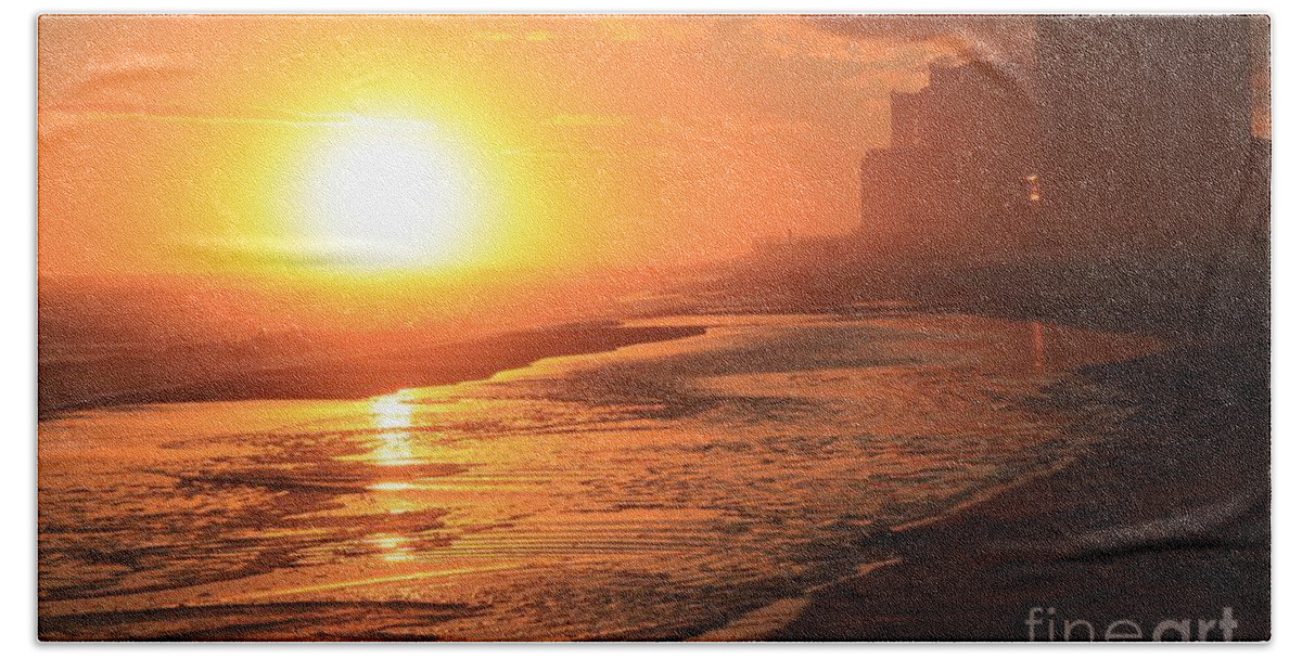 Gulf Islands National Seashore Beach Towel featuring the photograph Sunset Towers by Adam Jewell