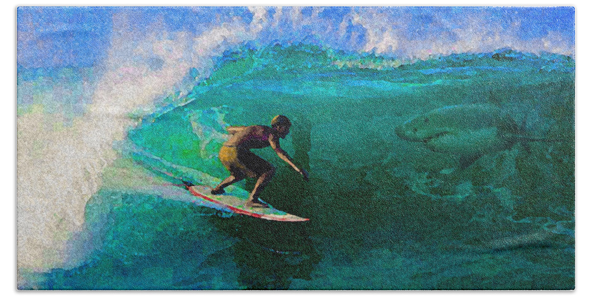 Hawaii Iphone Cases Beach Sheet featuring the photograph Surfs Up by James Temple